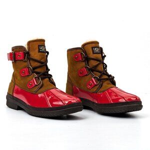 UGG Women's Red and Brown Winter Boots